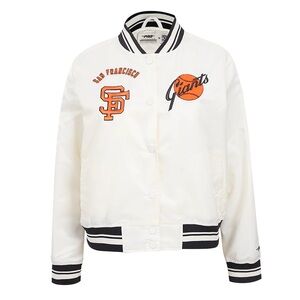 San Francisco Giants Cream Satin Jacket M